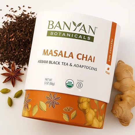 Banyan Botanicals - Masala Chai - Assam Black Tea & Adaptogens - 3oz