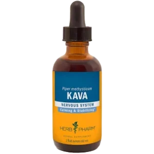 A picture of a 2oz. bottle of Herb Pharm's Kava Tincture.