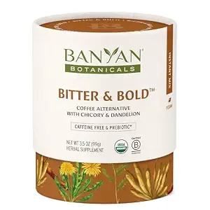 Banyan Botanicals - Bitter & Bold - Coffee Alternative with Chicory & Dandelion - 3.5oz Herbal Supplement