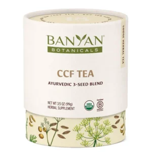 CCF Digestive Tea is a gentle Ayurvedic herbal infusion that supports healthy digestion and comfort after meals. Caffeine-free and easy to enjoy daily.